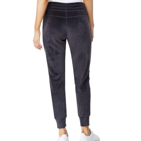 32 Degrees Ladies' Velour Jogger Sweatpant Black XS - Picture 2 of 3